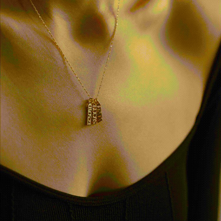 Vertical Name Necklace