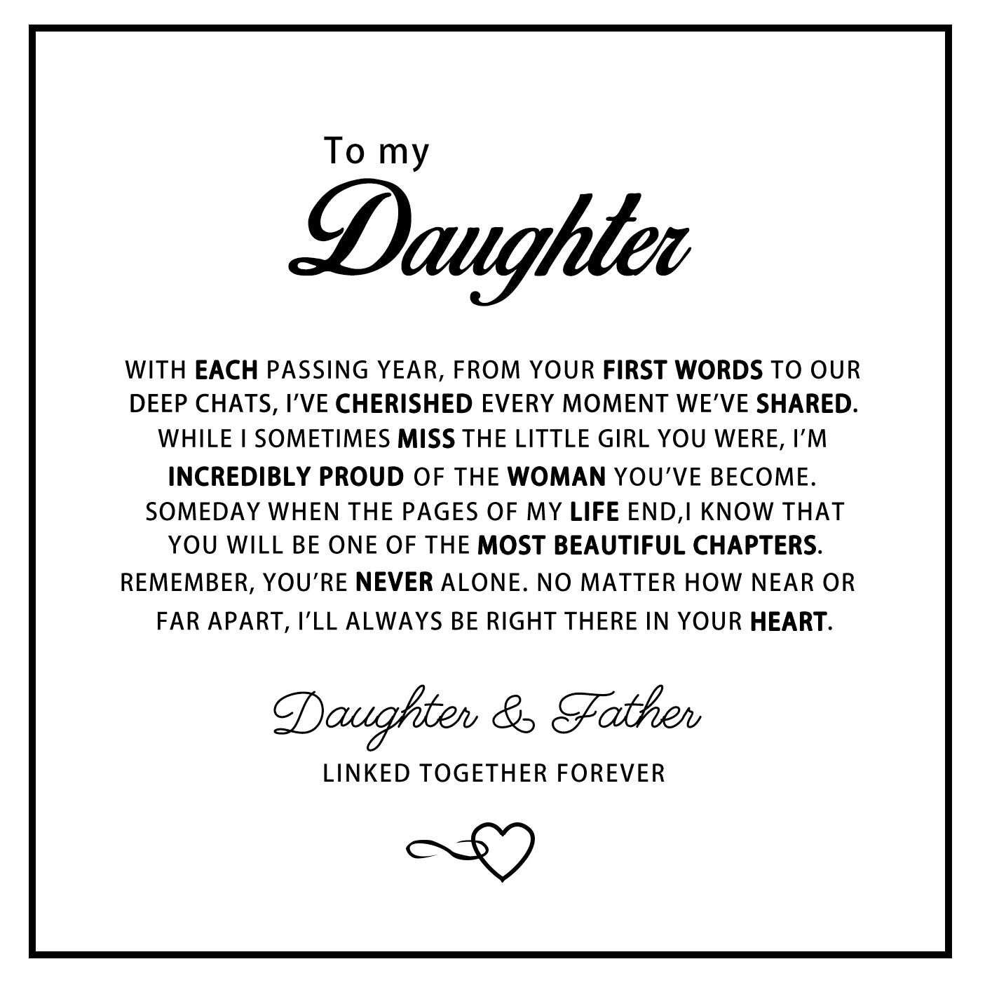 "To My Daughter" Forever Connected Bracelet