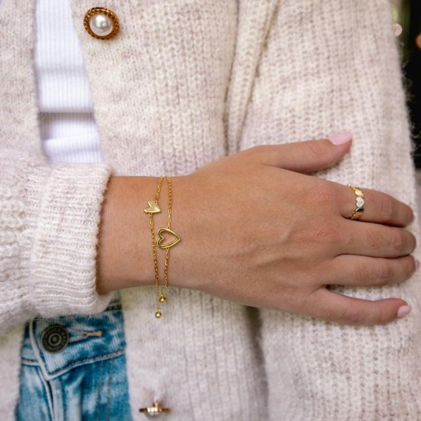 Shared Hearts Bracelet Set