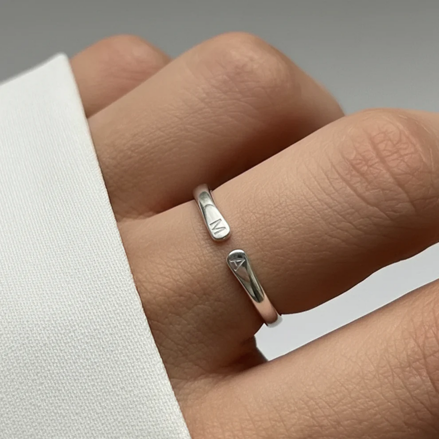 Whisper Adjustable Initial Ring