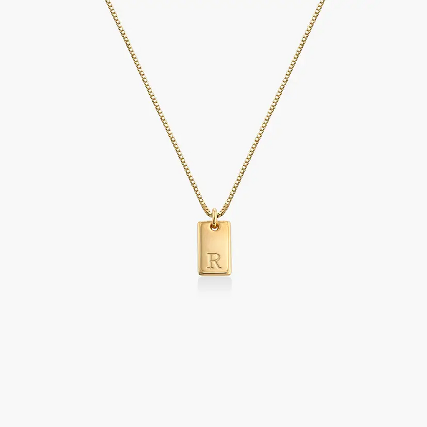 Willow Engraved Initial Necklace