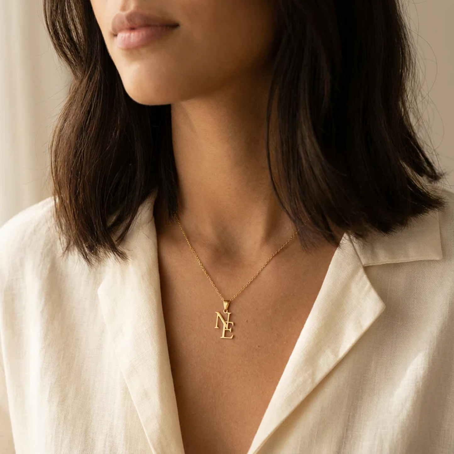 Linked Initials Necklace