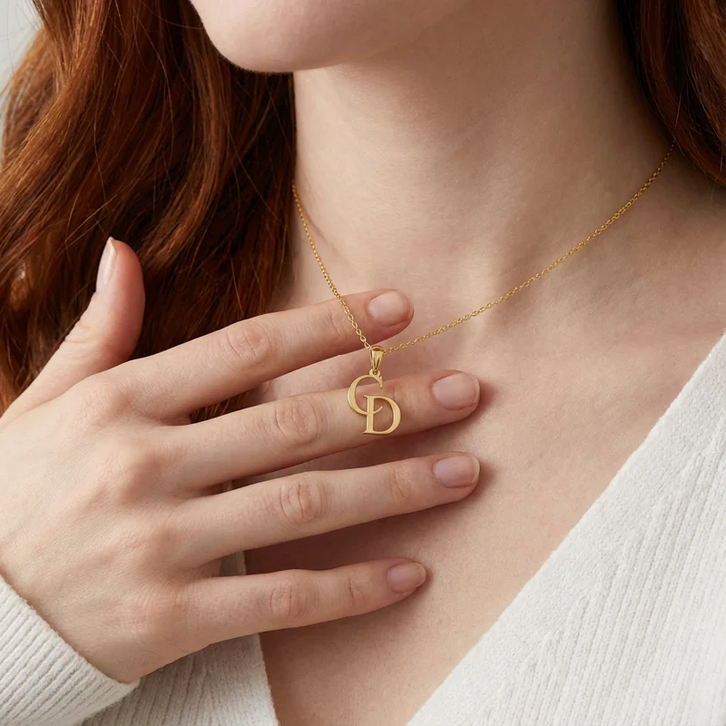 Linked Initials Necklace