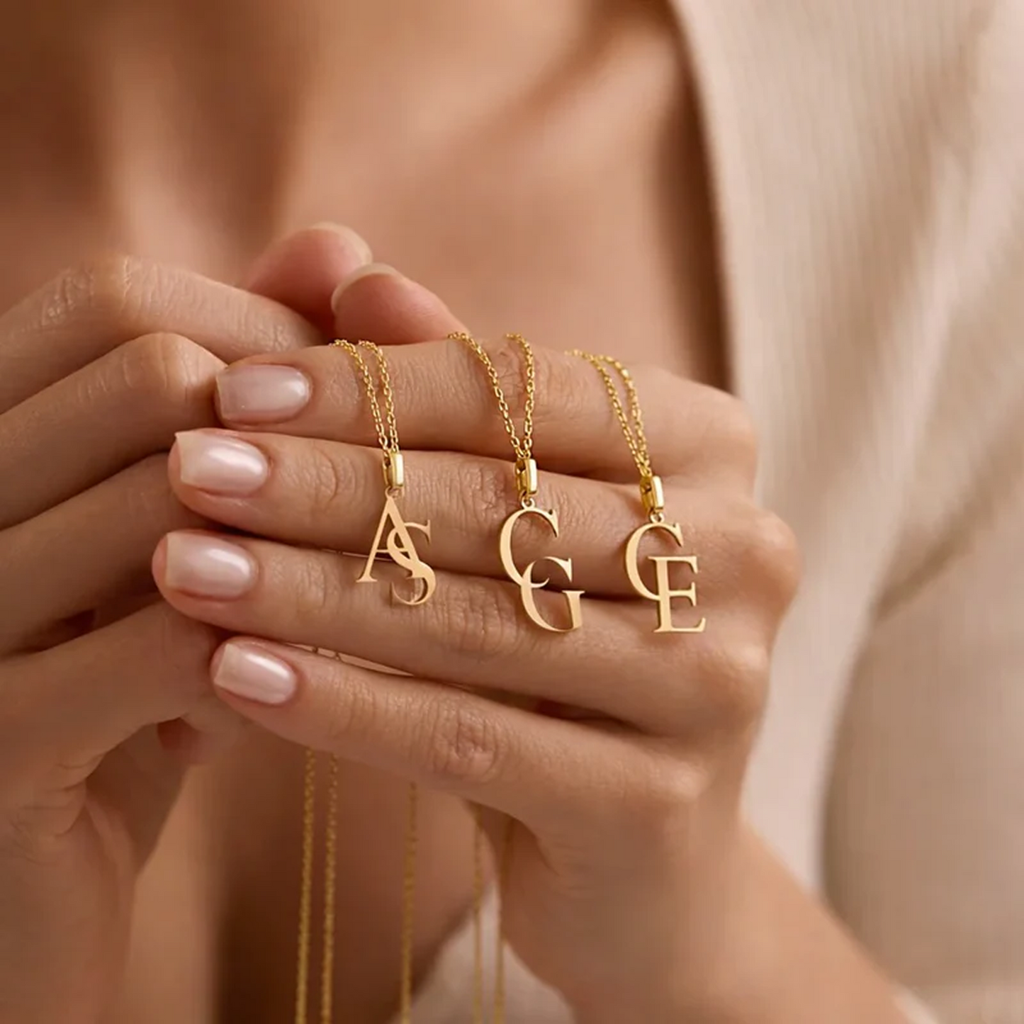 Linked Initials Necklace