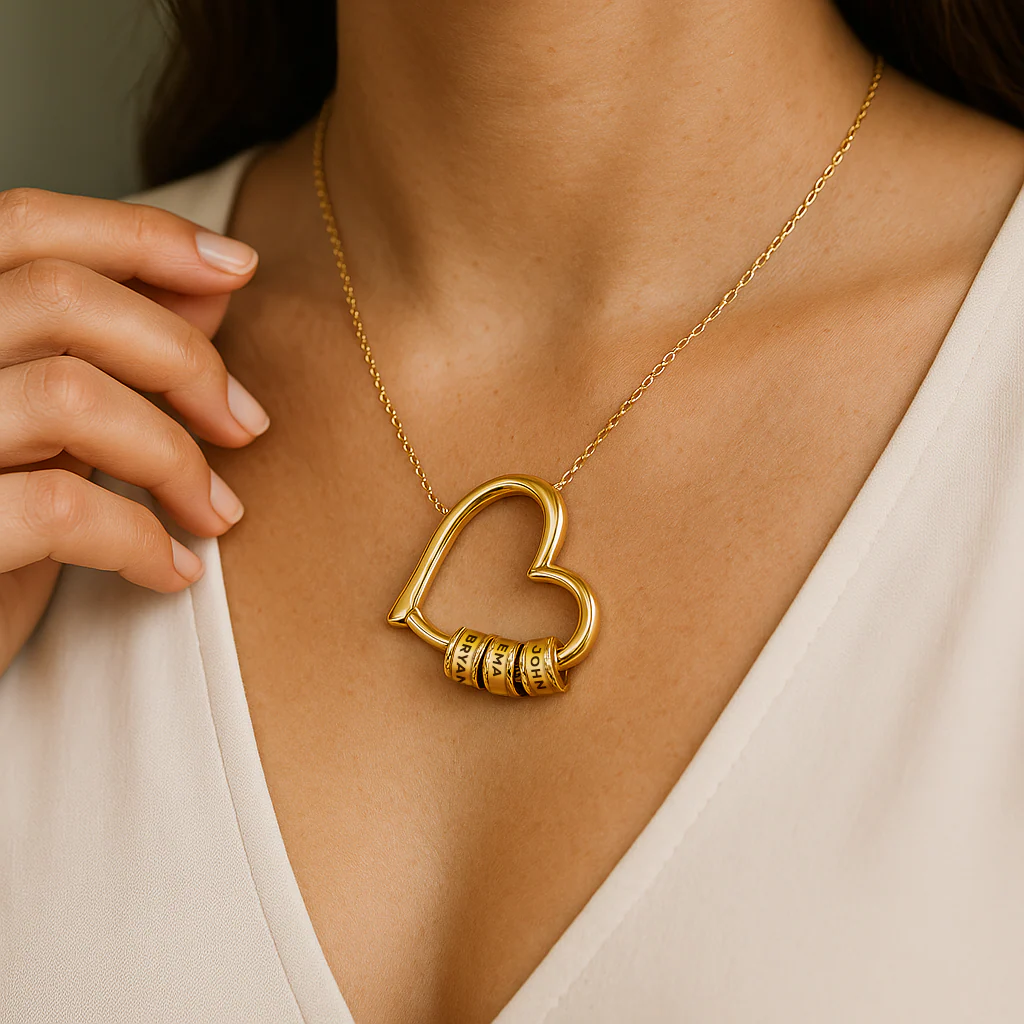 Heart of the Family Engraved Necklace