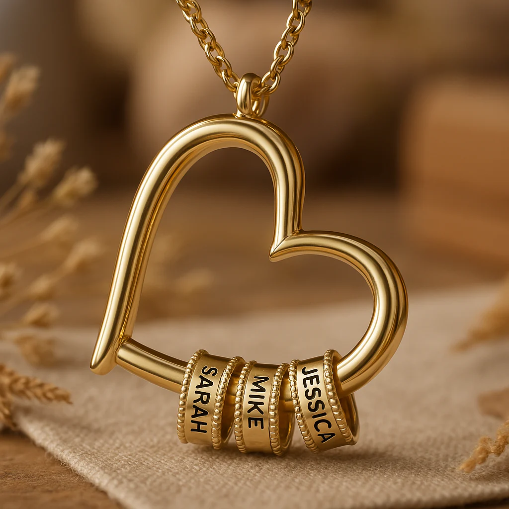 Heart of the Family Engraved Necklace